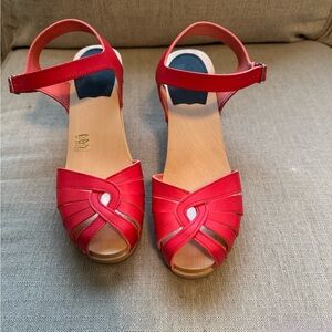 Swedish Hasbeens Sandals Red